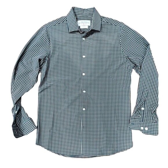Mizzen + Main Trim Fit Plaid Long Sleeve Button-Up Shirt Multicolor Men's Large - Picture 1 of 8